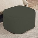Ver imagem 2 de Kit 2 Puffs Decorativos Orgânico para Living Quarto 70cm Doha W01 Linho Verde Musgo - Lyam Decor