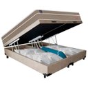 Ver imagem 5 de Cama Box Baú Casal Bipartido Suede + Colchão Lis Molas Ensacadas Plumatex 138cm – Suporta até 120 Kg