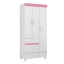 Ver imagem 5 de Cômoda London e Guarda Roupa Solteiro Wind Branco Flex - Demóbile