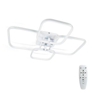 Lustre Moderno Led Quarto Escritório Controle Remoto 3 Tons Cor:branco