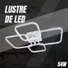 Lustre Moderno Led Quarto Escritório Controle Remoto 3 Tons Cor:branco - 4