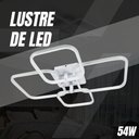Ver imagem 4 de Lustre Moderno Led Quarto Escritório Controle Remoto 3 Tons Cor:branco