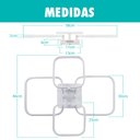 Ver imagem 3 de Lustre Moderno Led Quarto Escritório Controle Remoto 3 Tons Cor:branco