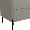 Ver imagem 4 de Cômoda Quarto 178cm Casal 6 Gavetas Blen Grigio/Preto I06 - Mpozenato