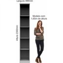 Ver imagem 5 de Módulo de Guarda Roupa 1 Porta Elegance Cinza/Níquel