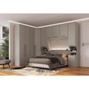 Ver imagem 3 de Módulo de Guarda Roupa 1 Porta Elegance Cinza/Níquel