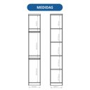 Ver imagem 7 de Módulo de Guarda Roupa 1 Porta Elegance Cinza/Níquel