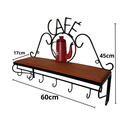 Ver imagem 2 de Prateleira de Café Porta Tempero 60cm Tema Bule Vermelho Sudeste Rústico