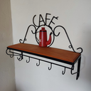 Ver imagem 5 de Prateleira de Café Porta Tempero 60cm Tema Bule Vermelho Sudeste Rústico
