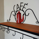 Ver imagem 3 de Prateleira de Café Porta Tempero 60cm Tema Bule Vermelho Sudeste Rústico