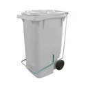 Ver imagem 1 de Lixeira 120l Retangular C/ e Rodas Branco Lar Plasticos 45