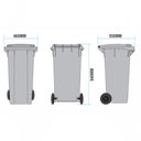 Ver imagem 3 de Lixeira 120l Retangular C/ e Rodas Branco Lar Plasticos 45