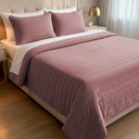 Ver imagem 2 de Kit Cobre Leito Casal Liso Stripes Rosewood - Soft Dream - 2,20x2,40m