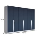 Ver imagem 4 de Guarda-roupa Casal Luxe 2,42 Metros 6 Portas 4 Gavetas Branco/azul - Panorama Móveis