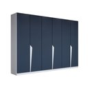 Ver imagem 3 de Guarda-roupa Casal Luxe 2,42 Metros 6 Portas 4 Gavetas Branco/azul - Panorama Móveis