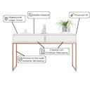 Ver imagem 4 de Aparador Buffet Industrial 2 Gavetas MDF-MDP 110cm Branco Mais de Casa