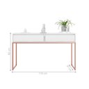 Ver imagem 5 de Aparador Buffet Industrial 2 Gavetas MDF-MDP 110cm Branco Mais de Casa