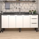 Ver imagem 3 de Gabinete para Cozinha Aço Jupiter 1,74m Branco para Pia de 1,80m - P101636 - Cozimax