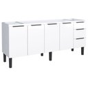 Ver imagem 1 de Gabinete para Cozinha Aço Jupiter 1,74m Branco para Pia de 1,80m - P101636 - Cozimax