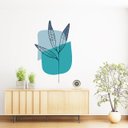 Ver imagem 3 de Adesivo Decorativo Flor Minimalista Fundo Branco 53x90cm