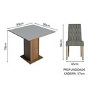 Ver imagem 5 de Conjunto Sala de Jantar Mesa Tampo de Madeira 4 Cadeiras Rustic/cinza/silver Livia Madesa