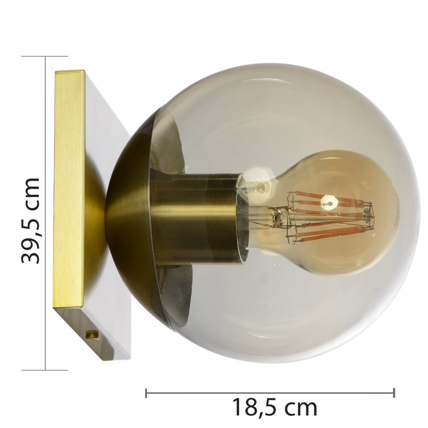 Arandela Bivolt Redonda 18,5x39,5cm 1 Lâmpada Infinity Lux - 3