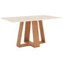 Ver imagem 2 de Mesa de Jantar 6 Lugares 160cm Lince Nature/off H02 - Mpozenato