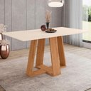 Ver imagem 1 de Mesa de Jantar 6 Lugares 160cm Lince Nature/off H02 - Mpozenato