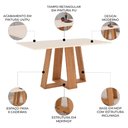 Ver imagem 3 de Mesa de Jantar 6 Lugares 160cm Lince Nature/off H02 - Mpozenato