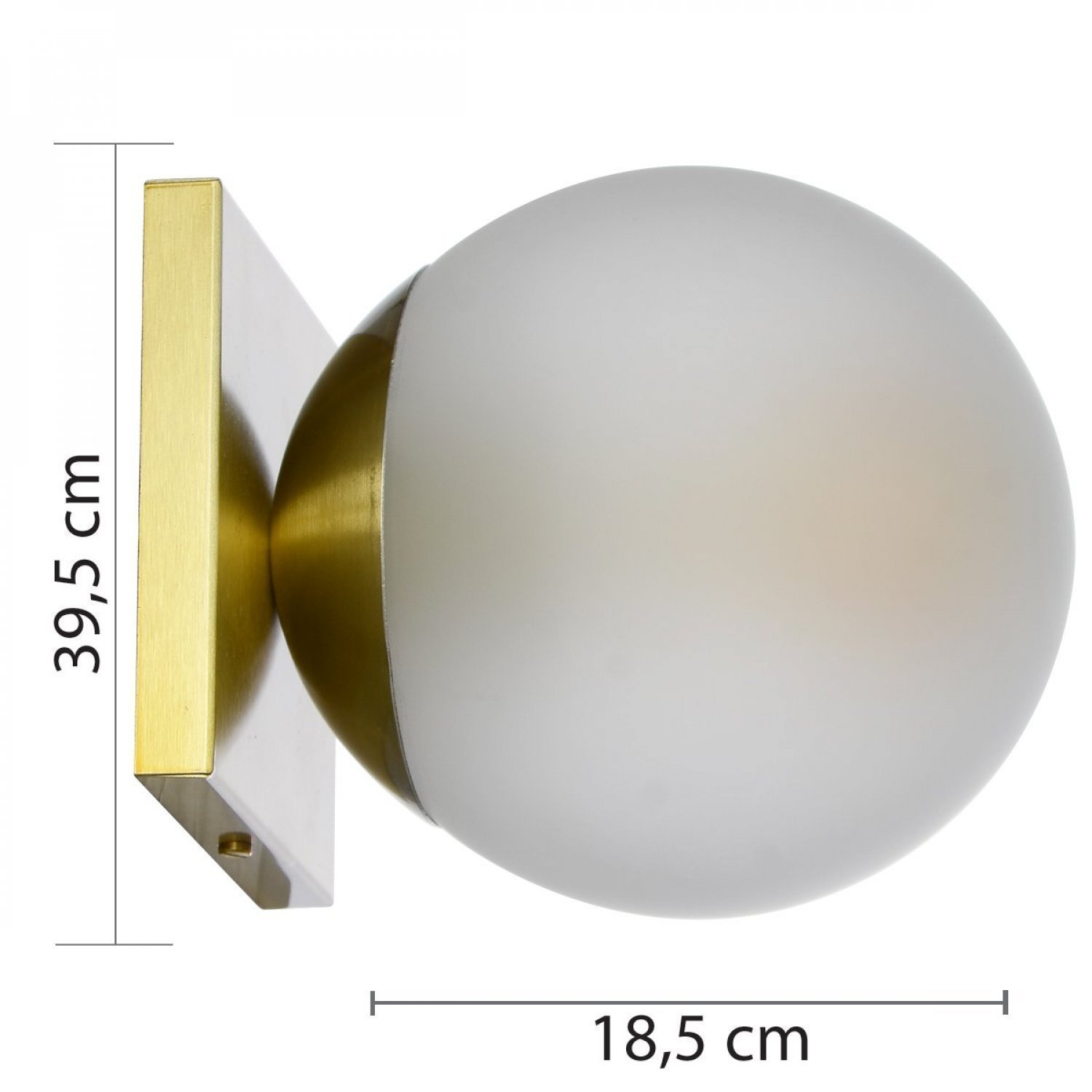 Arandela Bivolt Redonda 18,5x39,5cm 1 Lâmpada Infinity Lux - 3