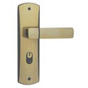 Ver imagem 1 de Fechadura Externa com Espelho Trinco Reversível 40mm Bronze Latonado Capri MGM