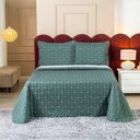 Ver imagem 3 de Cobre Leito Lótus Casal 3 Peças Matelado Verde