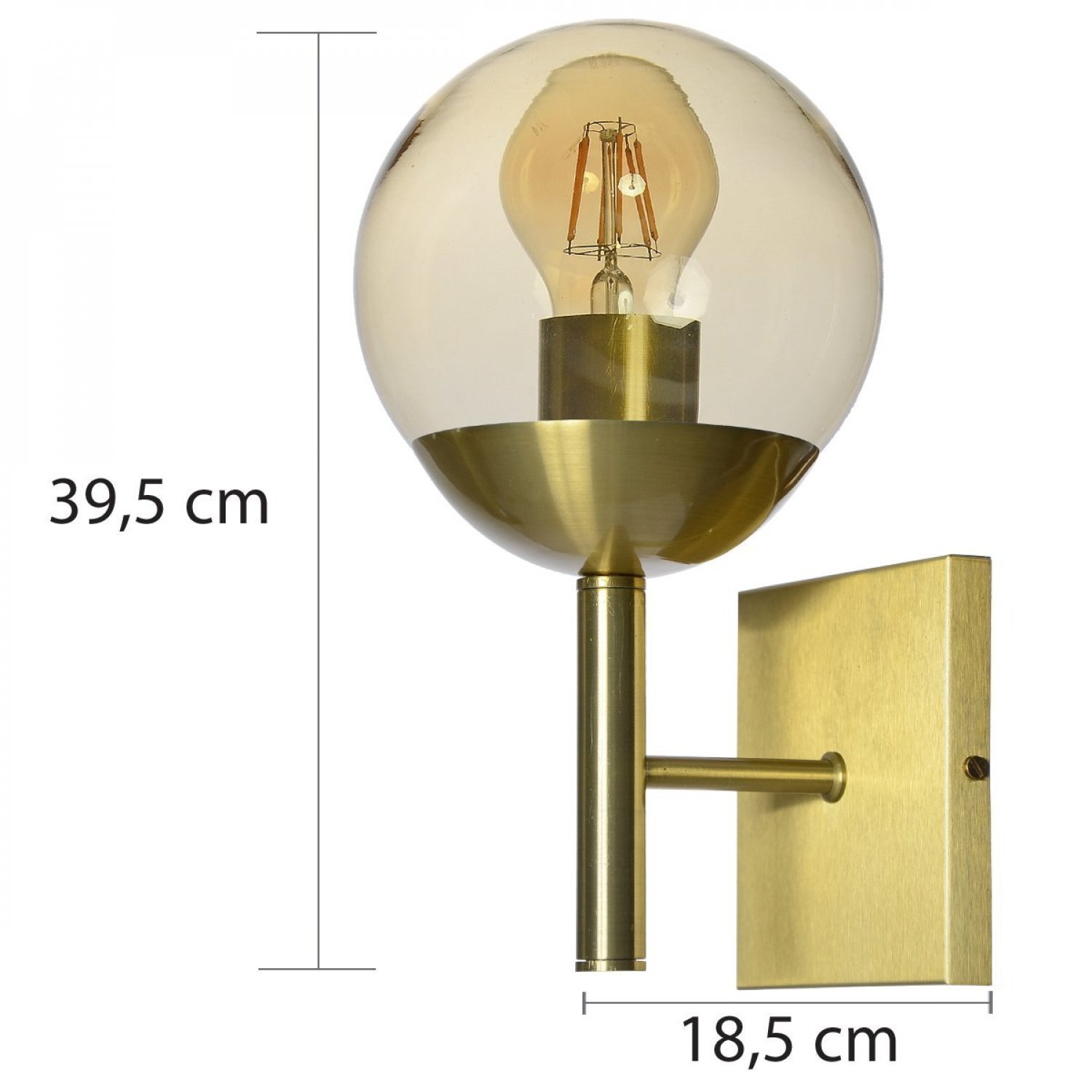 Arandela Bivolt Redonda Vertical 18,5x39,5cm 1 Lâmpada Infinity Lux - 3