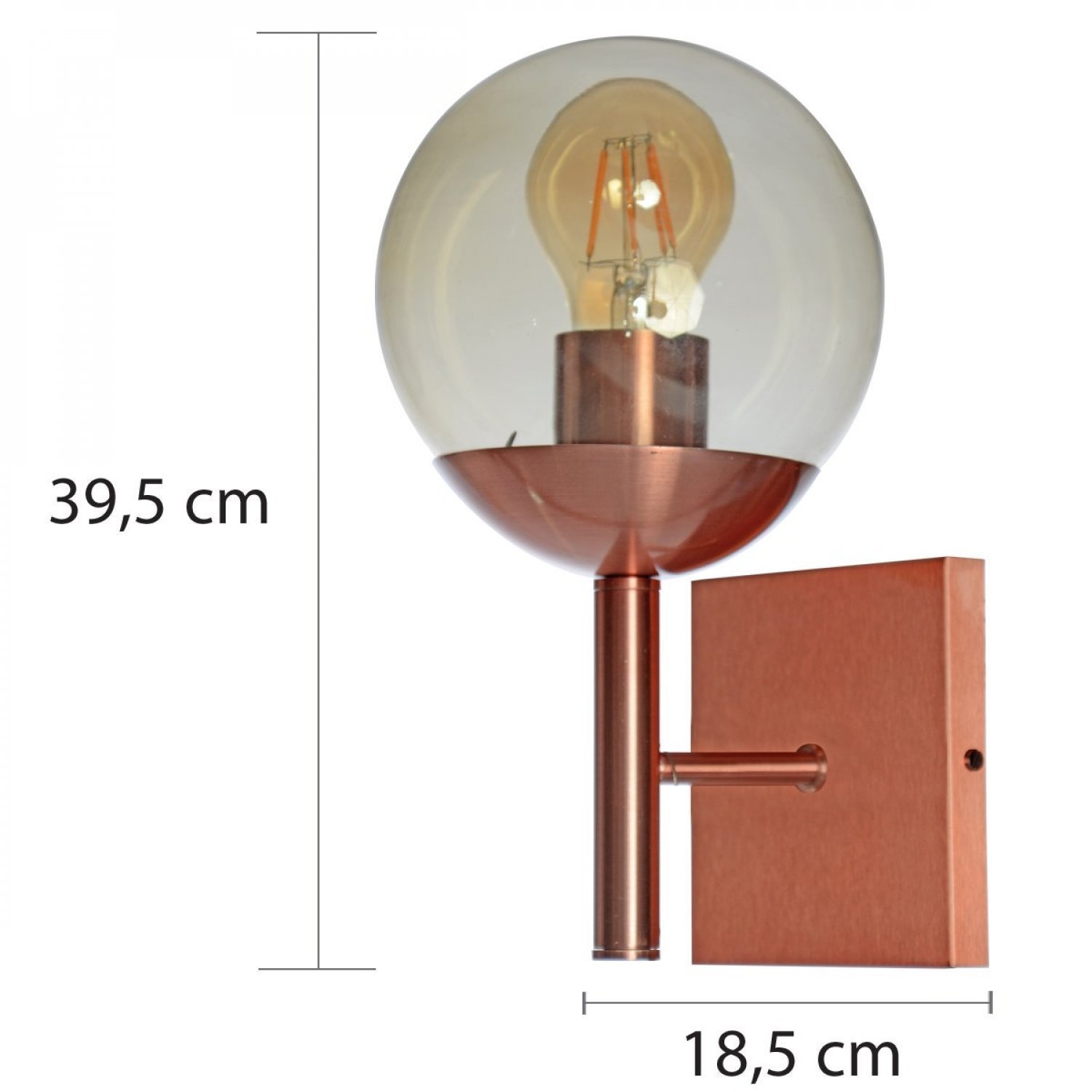 Arandela Bivolt Redonda Vertical 18,5x39,5cm 1 Lâmpada Infinity Lux - 3