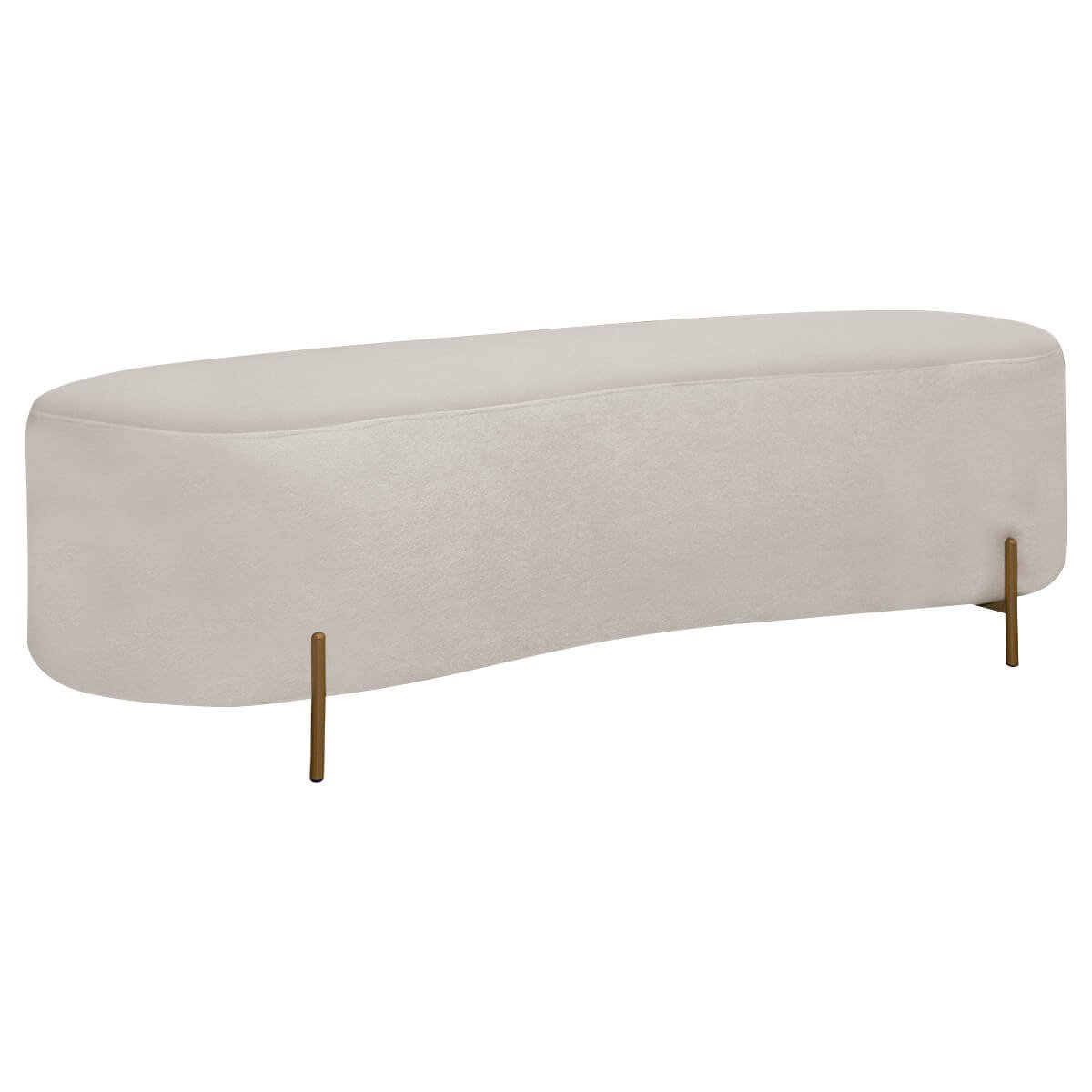 Puff Recamier Orgânico Maitê 1,38m para Quarto Loja Bouclê Bege Sofa Store - 2