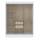 Ver imagem 4 de Guarda-Roupa 3 Portas Correr 2 Gavetas Flórida Multimóveis CR4142 Branco