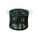 Ver imagem 1 de Mesa de Centro com Tampo de Vidro em Aço e Corda Náutica Verde Makuni