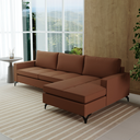 Ver imagem 2 de Sofá 4 Lugares Living Fixo Viena com Chaise 2,70m em Veludo:bronze