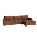 Ver imagem 1 de Sofá 4 Lugares Living Fixo Viena com Chaise 2,70m em Veludo:bronze