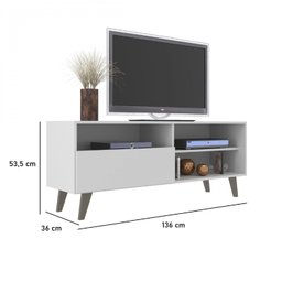 Rack Para TV att 55 Polegadas 3 Nichos 1 Porta Detroit - 3