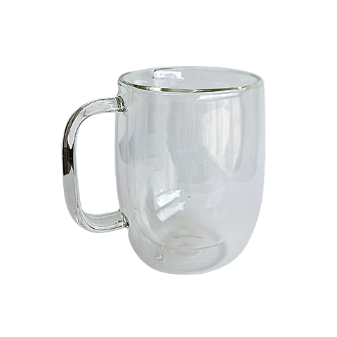 Caneca para Chá de Vidro Duplo, 380 Ml