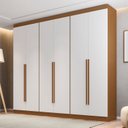 Ver imagem 1 de Guarda-Roupa Closet 3 Módulos Roupeiro 6 Portas 6 Gavetas Versatille Yescasa