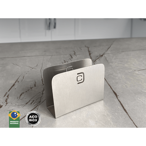 Kit 10 Porta Guardanapo Aço Inox Escovado Mesa Casa Bar Restaurante