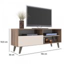Ver imagem 3 de Rack para TV até 55 Polegadas 136cm Att 3 Nichos 1 Porta Detroit Marrom
