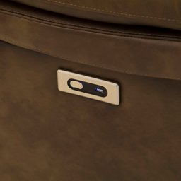 Poltrona do Papai Retrátil Reclinável Elétrica com Usb Léon L06 Couro Marrom - Lyam Decor - 4