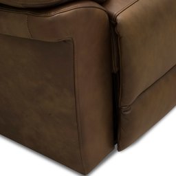 Poltrona do Papai Retrátil Reclinável Elétrica com Usb Léon L06 Couro Marrom - Lyam Decor - 3