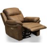 Poltrona do Papai Retrátil Reclinável Elétrica com Usb Léon L06 Couro Marrom - Lyam Decor - 7