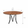 Conjunto Sala de Jantar Barcelona Amadeirado com 4 Cadeiras Veneza Metal Preto - 9