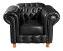 Ver imagem 6 de Conjunto De Sofá Luís Xv 2 Lugares + 2 Poltronas Chesterfield Capitonê - Couríssimo Preto