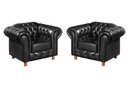 Ver imagem 5 de Conjunto De Sofá Luís Xv 2 Lugares + 2 Poltronas Chesterfield Capitonê - Couríssimo Preto